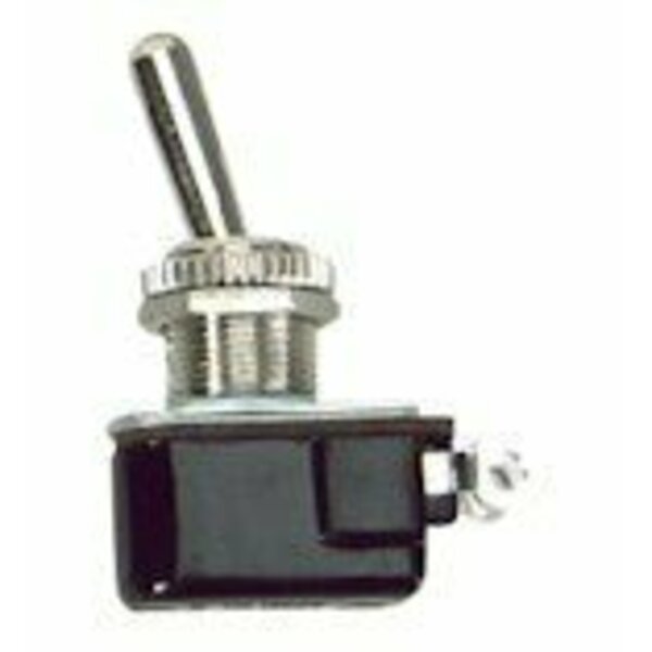 Whitecap Ind MARINE ROCKER SWITCH Toggle; Non-Lighted; Brass; Without Safety Cover; 2 Position; With 6 Inch Wire S-8068C